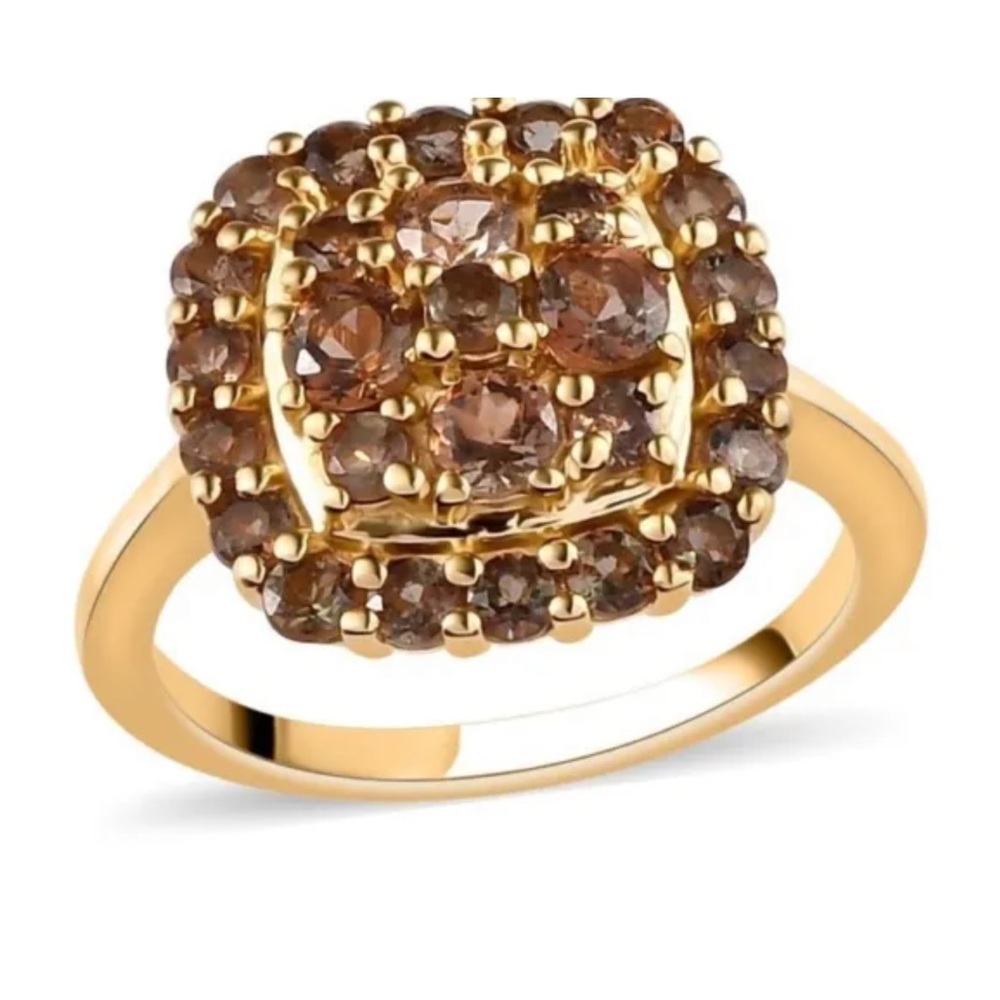 Jenipapo Andalusite Gold over Sterling Silver Ring - Size 7